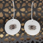 Kolczyki srebrne z drucikami z miedzi