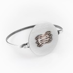 Bransoletka srebrna z drucikami z miedzi