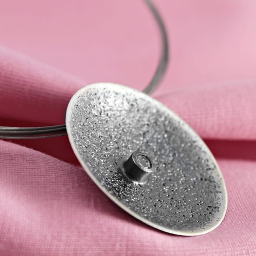 Naszyjnik srebrny z cyrkonią Biżuteria Autorska GRZESIŃSKI