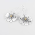 Długie kolczyki srebrne kwiatki Biżuteria Autorska GRZESIŃSKI