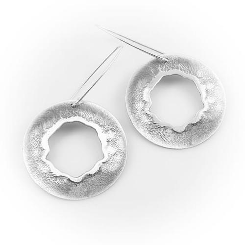Duże koła srebrne Biżuteria Artystyczna GRZESIŃSKI