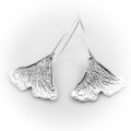 Wiszące kolczyki srebrne Miłorzęby