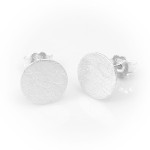 Kolczyki srebrne koła blaszki matowe 10mm