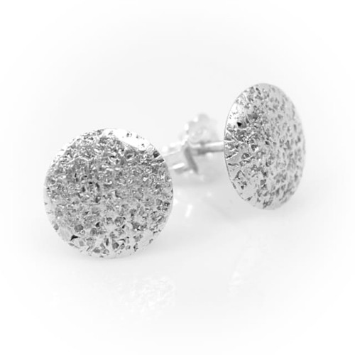 Małe kolczyki srebrne wkrętki oksydowane Biżuteria Autorska GRZESIŃSKI