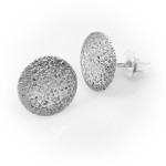 Małe kolczyki srebrne wkrętki oksydowane 12mm 