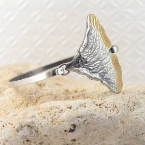 Bransoletka Miłorząb na szynie Biżuteria Autorska GRZESIŃSKI