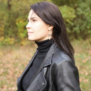 Długie kolczyki srebrne trójkąty ręcznie wycinane
