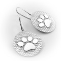 Kolczyki srebrne łapka zwierzęca Biżuteria Autorska GRZESIŃSKI