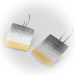 Duże kolczyki kwadraty bigiel zamykany