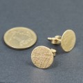 Kolczyki złote wkrętki blaszki