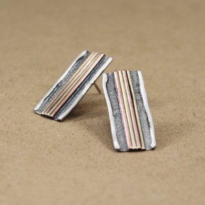 Srebrne kolczyki na sztyfcie Silver-Style – unikalny geometryczny design