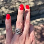 Minimalistyczny srebrny pierścionek - ręcznie wykonany