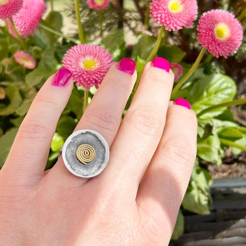 Pierścionek srebrny regulowany Autorska Biżuteria Srebrna GRZESIŃSKI