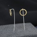 kolczyki srebrne pozłacane długie – nowoczesne kolczyki wiszące