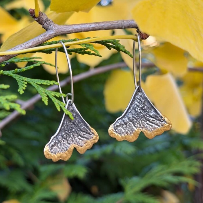 Srebrne miłorzęby handmade