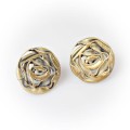 Srebrne kolczyki różyczki pozłacane Biżuteria Autorska GRZESIŃSKI