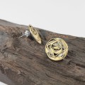 Srebrne kolczyki różyczki pozłacane Biżuteria Autorska GRZESIŃSKI