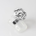 Pierścionek srebrny z różyczką Autorska Biżuteria Srebrna GRZESIŃSKI